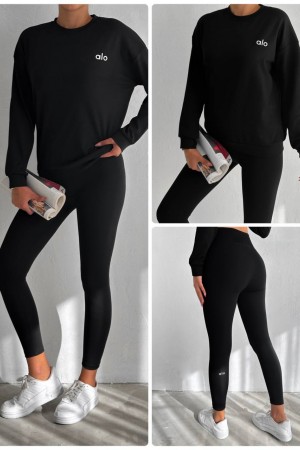 218324 TOPTAN SİYAH EŞOFMAN TAKIM