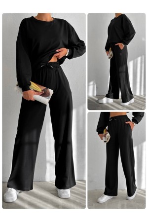 218326 TOPTAN SİYAH EŞOFMAN TAKIM