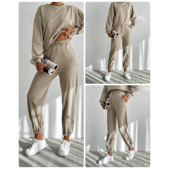 218328 beige Track suitcase