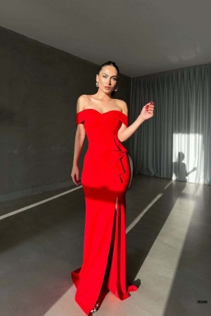 218363 red Evening dress