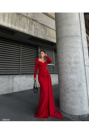 218375 TOPTAN KIRMIZI ABİYE