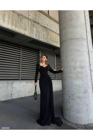 218376 TOPTAN SİYAH ABİYE