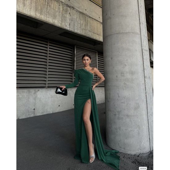 218387 "Emerald green" "Evening dress"