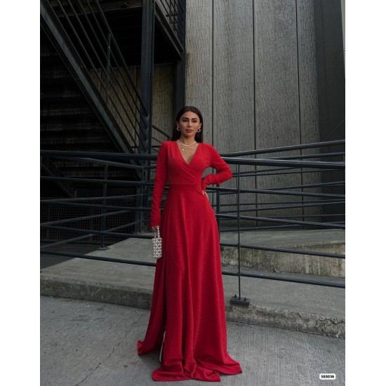 218398 red Evening dress