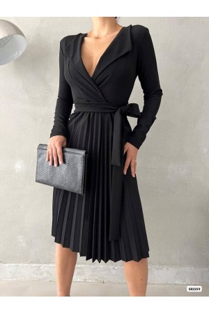 218406 TOPTAN SİYAH ELBİSE