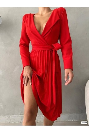 218409 TOPTAN KIRMIZI ELBİSE