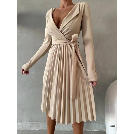 218413 beige DRESS