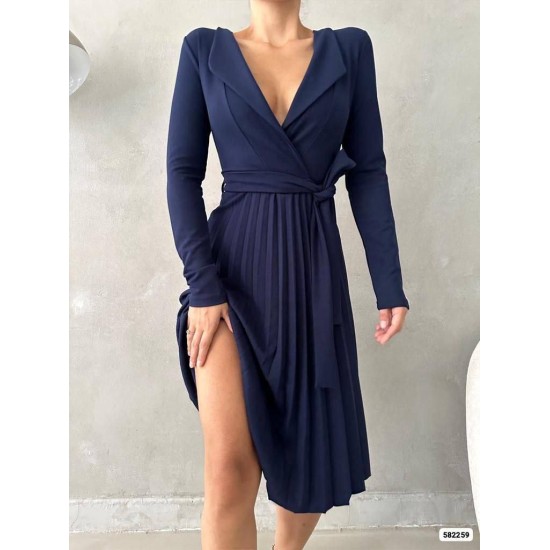 218414 Navy blue DRESS