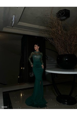 218453 TOPTAN ZÜMRÜT YEŞİL ABİYE