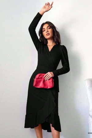 218478 TOPTAN SİYAH ELBİSE