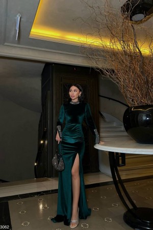 218491 TOPTAN ZÜMRÜT YEŞİL ABİYE