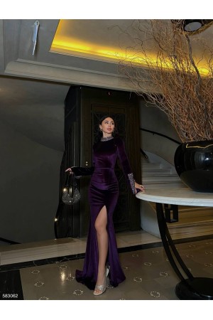 218493 purple Evening dress