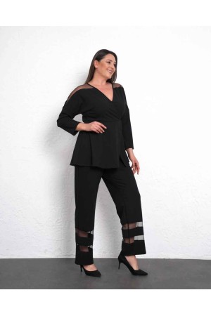 218495 black Pants suit