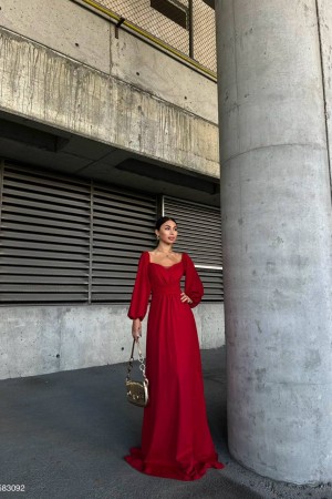 218587 red Evening dress