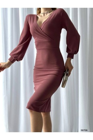 218593 TOPTAN GÜL KURUSU ELBİSE