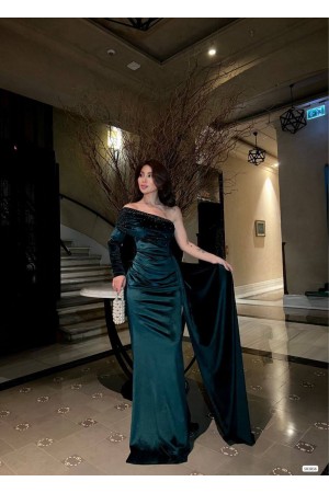 218619 TOPTAN ZÜMRÜT YEŞİL ABİYE