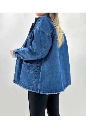 218706 TOPTAN MAVİ KOT CEKET