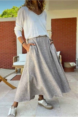 218709 TOPTAN GRİ ETEK