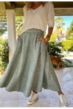 218710 khaki SKIRT