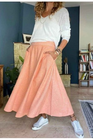 218711 salmon SKIRT