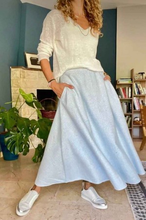 218712 TOPTAN BEBE MAVİ ETEK