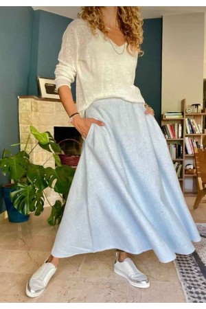 218712 bebe blue SKIRT