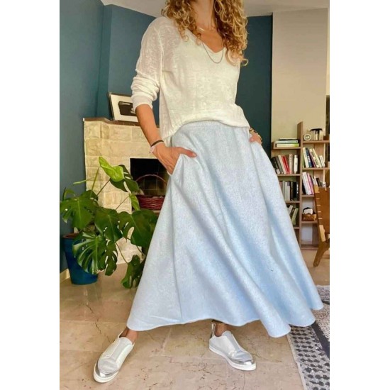 218712 TOPTAN BEBE MAVİ ETEK