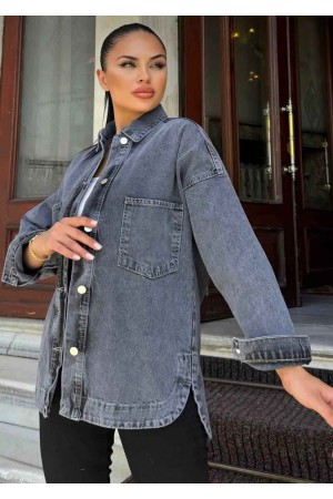 218726 TOPTAN SİYAH GÖMLEK