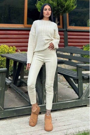 218732 TOPTAN BEJ PANTOLON