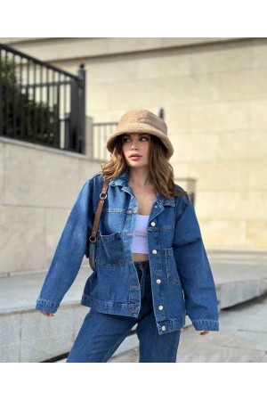 218737 TOPTAN MAVİ KOT CEKET