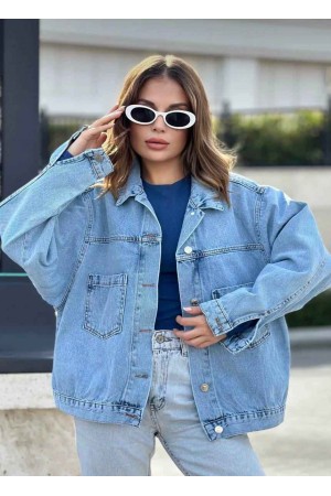 218738 TOPTAN MAVİ KOT CEKET