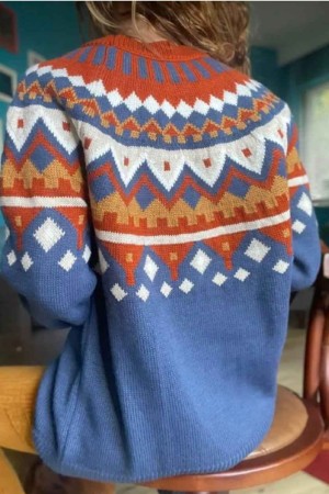 218752 TOPTAN DESENLİ KAZAK