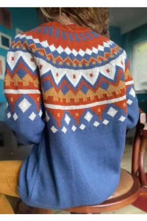 218752 TOPTAN DESENLİ KAZAK