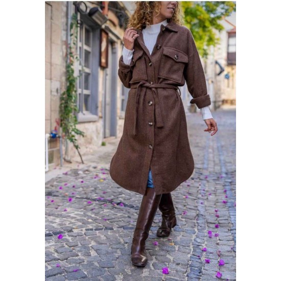 218761 coffee TRENCH COAT