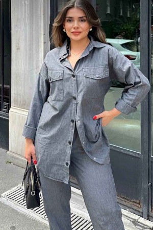 218763 TOPTAN GRİ PANTOLON TAKIM