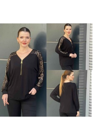 218773 TOPTAN SİYAH BLUZ