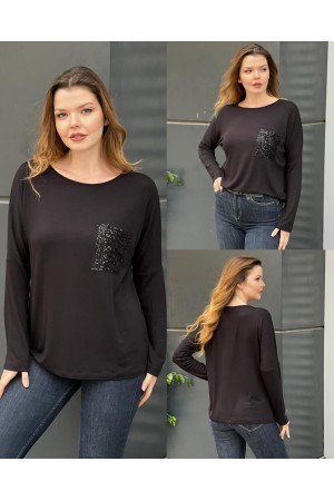 218776 TOPTAN SİYAH BLUZ