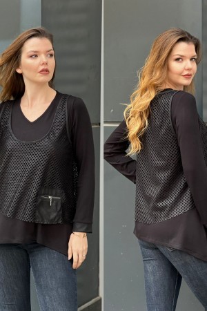 218779 TOPTAN SİYAH BLUZ