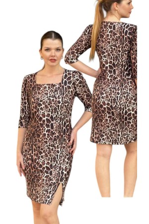 218780 TOPTAN LEOPAR ELBİSE