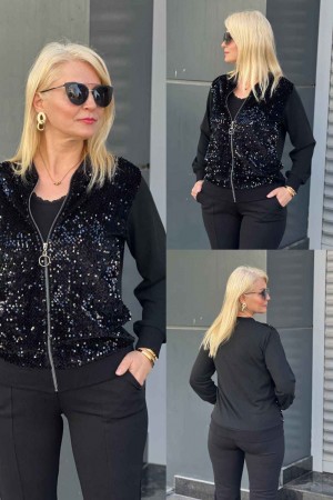 218784 TOPTAN SİYAH CEKET