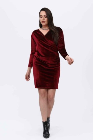 218815 burgundy DRESS
