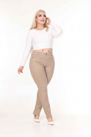 218868 TOPTAN BEJ KOT PANTOLON