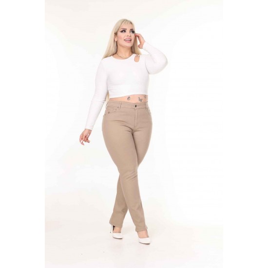 218868 TOPTAN BEJ KOT PANTOLON