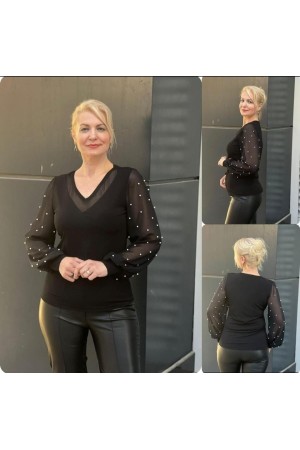 218904 TOPTAN SİYAH BLUZ