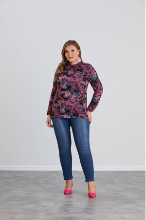 218914 TOPTAN DESENLİ BLUZ