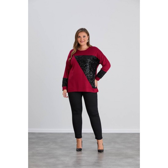 218923 burgundy BLOUSE
