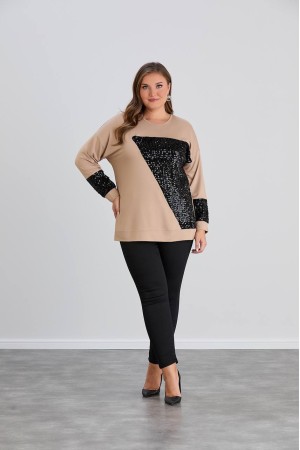 218924 TOPTAN BEJ BLUZ