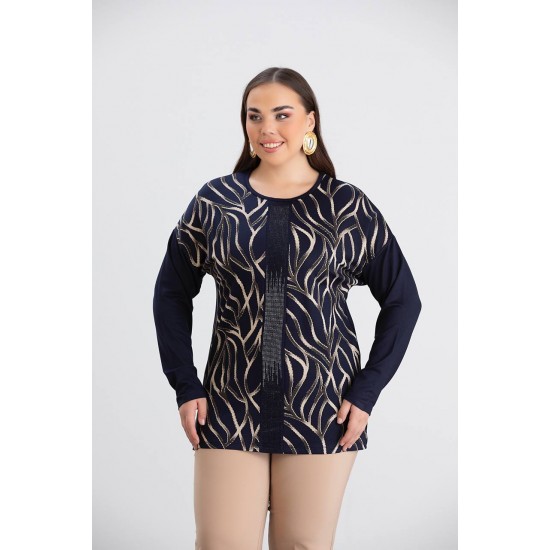 218941 Navy blue BLOUSE