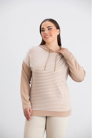 218962 TOPTAN ÇİZGİLİ BLUZ