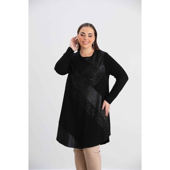218981 TOPTAN SİYAH TUNİK